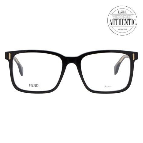 fendi m004 003|Fendi Rectangular Eyeglasses FFM0047 807 Black 52mm M004.